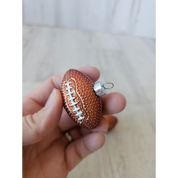 Vintage mini football glass ornament set Xmas tree - Picture 6 of 7